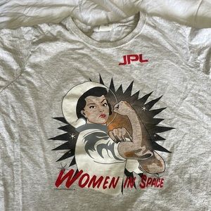 Women in Space JPL authentic T-shirt (purchased on site at JPL)